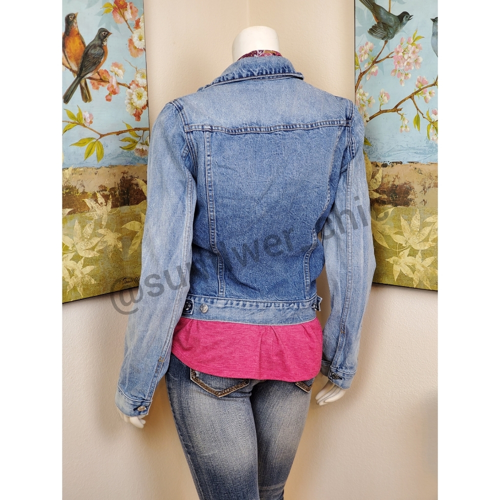 SMALL LEFT! [NEW] Helmut Lang Square Shoulder Denim Jacket - Picture 14 of 16